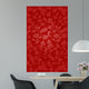 Seamless Red Retro Floral Pattern Wall Decal