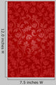 Seamless Red Retro Floral Pattern Wall Decal