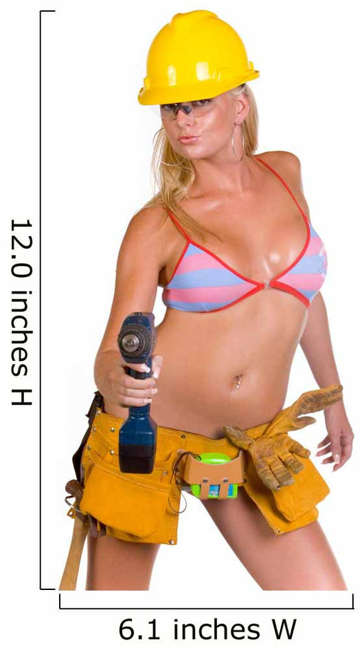 Model Construction Worker Wall Decal