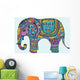 Stylized Manycolored Elephant