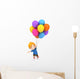 Floating Kid with Balloons Wall Decal