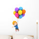 Floating Kid with Balloons Wall Decal