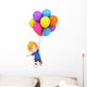 Floating Kid with Balloons Wall Decal