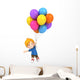 Floating Kid with Balloons Wall Decal