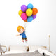 Floating Kid with Balloons Wall Decal