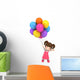 Floating Kid with Balloons Wall Decal