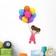 Floating Kid with Balloons Wall Decal