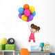 Floating Kid with Balloons Wall Decal
