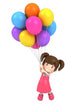 3D Render Floating Kid Wall Decal