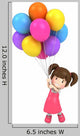 3D Render Floating Kid Wall Decal