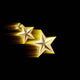 Gold 3D Shooting Stars Wall Decal