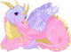 Beautiful Pink Dragon Wall Decal