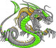 Green Robot Cyborg Dragon