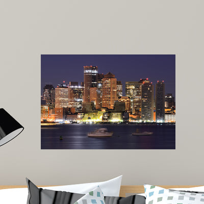 Boston Financial District shown on a wall