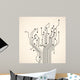 Abstract circuit tree Wall Mural