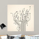 Abstract circuit tree Wall Mural