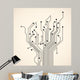 Abstract circuit tree Wall Mural