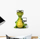 Crocodile and Glasses Wall Decal