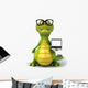 Crocodile and Glasses Wall Decal
