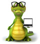 Crocodile and glasses Wall Decal