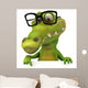 Crocodile and Glasses Wall Decal