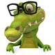 Crocodile and Glasses Wall Decal