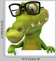 Crocodile and Glasses Wall Decal