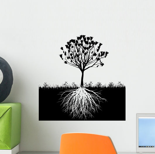 Tree Roots Silhouette