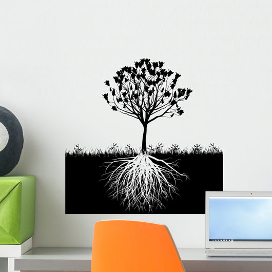 Tree Roots Silhouette