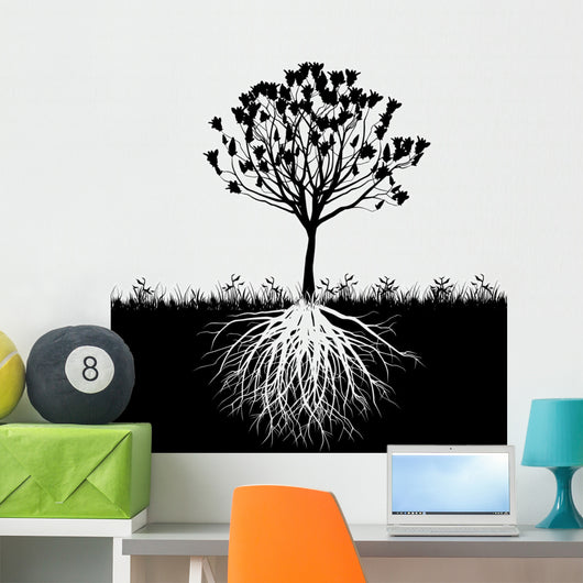 Tree Roots Silhouette