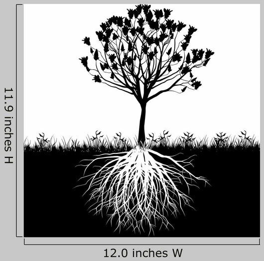 Tree Roots Silhouette