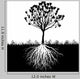 Tree Roots Silhouette