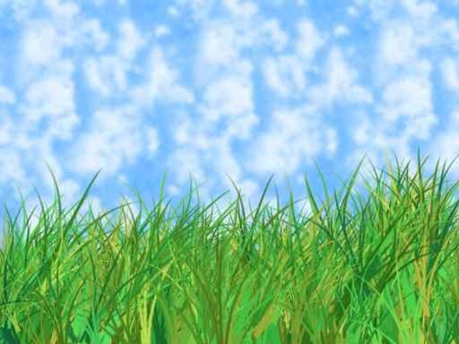 Green Grass Home Blue Wall Decal