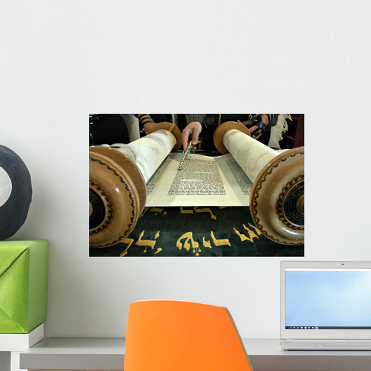 Torah in a Synagogue Wall Mural