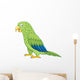 Green parrot cartoon Wall Decal