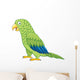 Green parrot cartoon Wall Decal