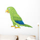 Green parrot cartoon Wall Decal