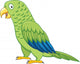 Green parrot cartoon Wall Decal