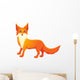 Red fox cartoon Wall Decal
