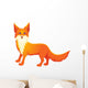 Red fox cartoon Wall Decal