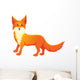Red fox cartoon Wall Decal