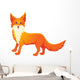 Red fox cartoon Wall Decal