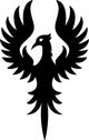 Phoenix bird silhouette Wall Decal