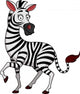 Zebra Cartoon Wall Decal