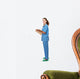 Full-length Portrait Female Doctor Wall Decal