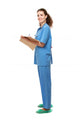 A full-length portrait of a female doctor Wall Decal