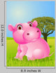 Funny Pink Hippo Wall Mural