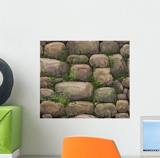 Vector Seamless Texture Stones Wall Decal