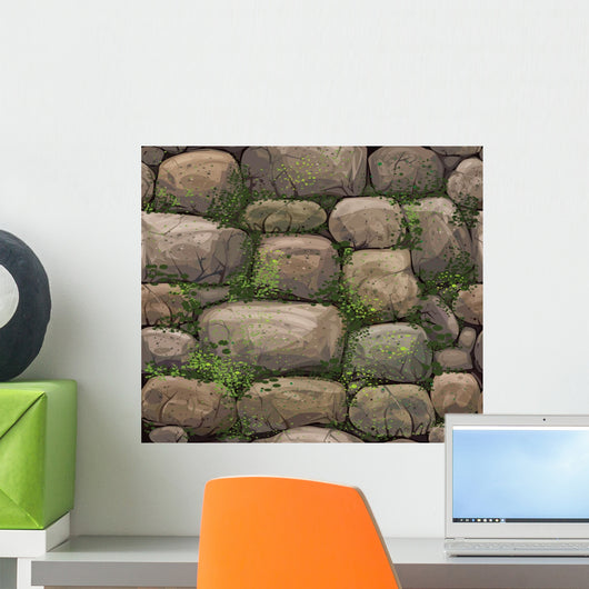 Vector Seamless Texture Stones Wall Decal