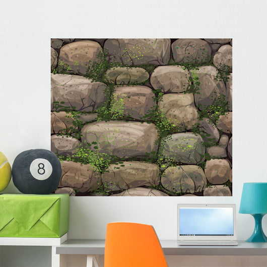 Vector Seamless Texture Stones Wall Decal